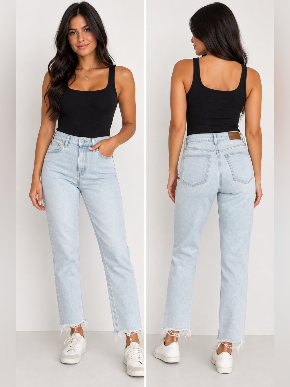 Madewell Light Blue High-Rise Straight Leg Jeans